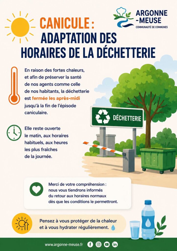 canicule déchetterie 22 06 26
