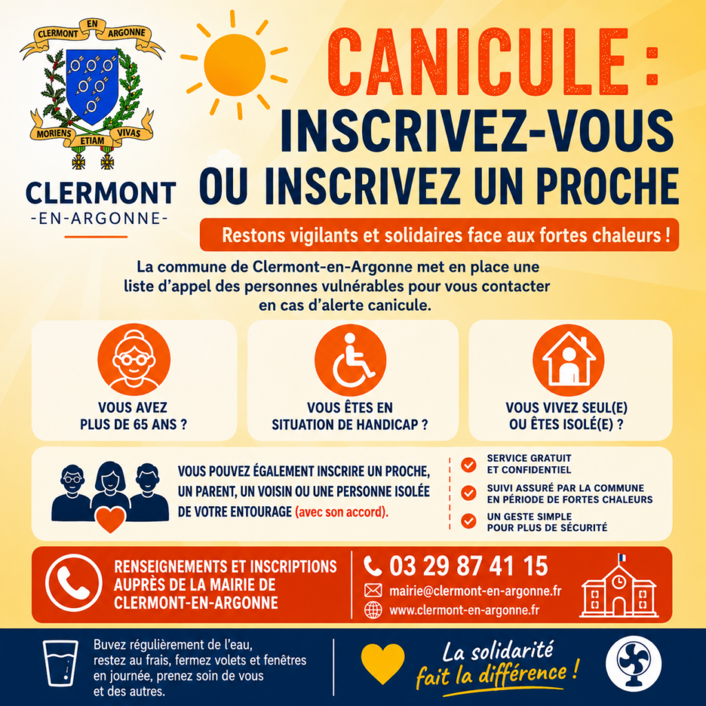 canicule liste d'appel 25 06 26