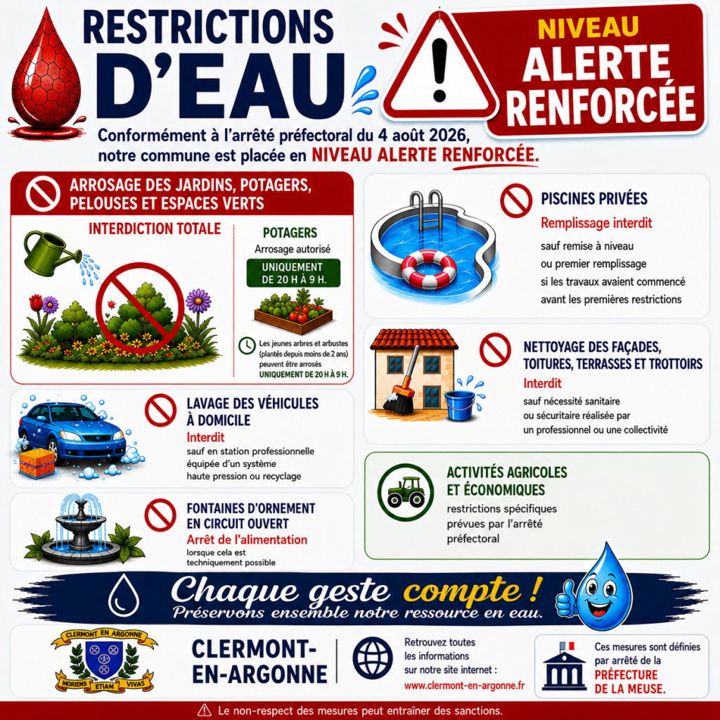 Arrêté eau alerte renforcée août 2026