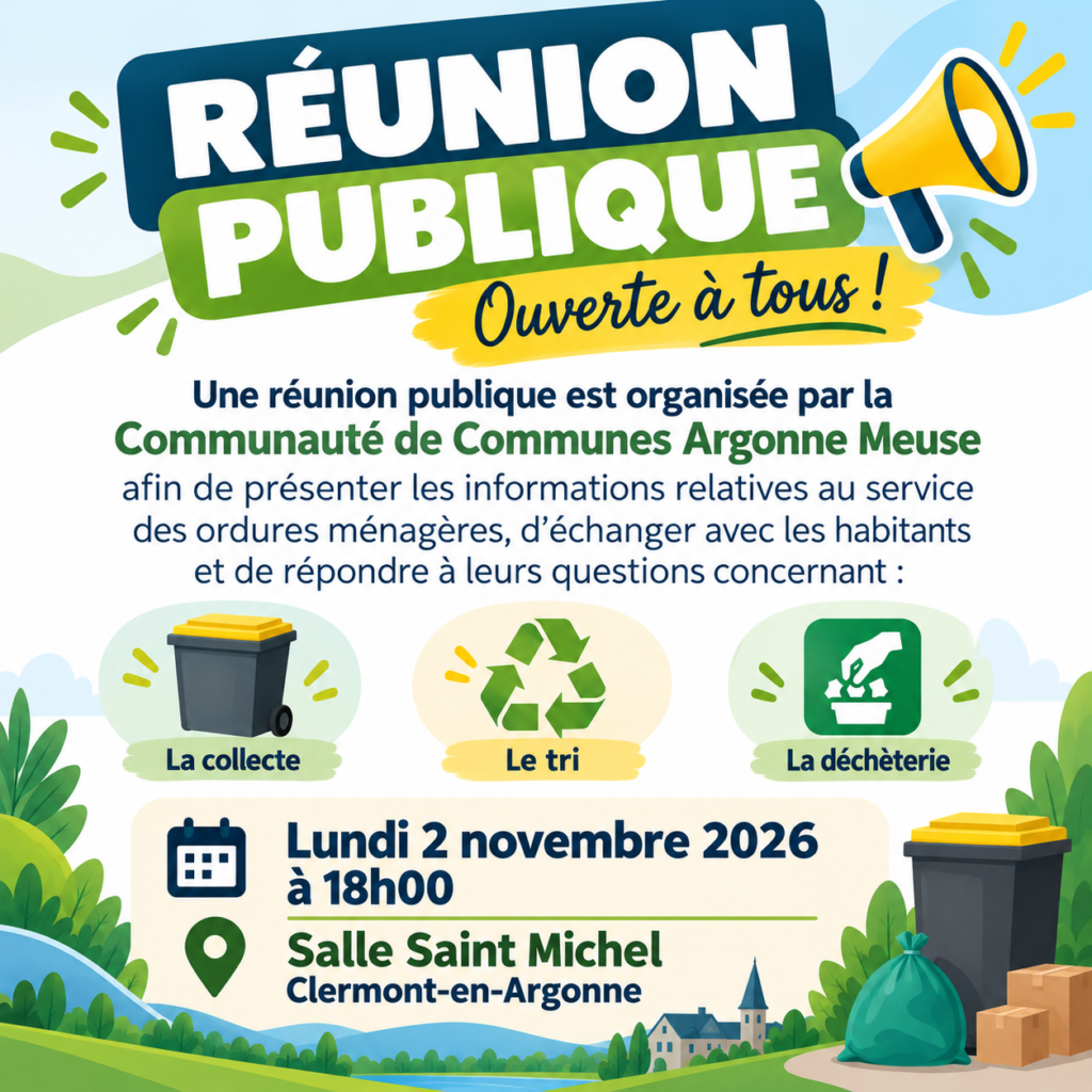 Réunion publique déchets CCAM 2026